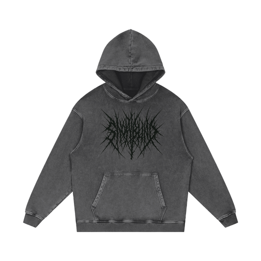 Acid Wash Oversize Metal Logo